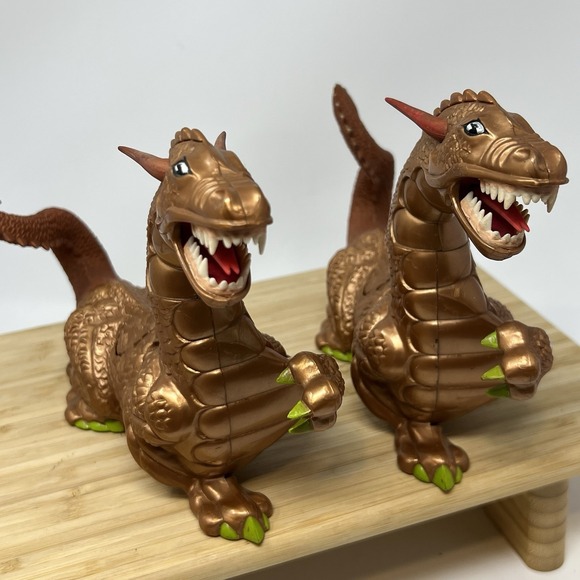 Advanced Dungeons & Dragons 1983 BRONZE DRAGON Flying Dragons Set Of 2 Naked - Picture 2 of 6